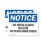 Signmission No Metal Cleats No Gum No Sunflower Seeds, 14 in W x Rectangle, Plastic OS-2PACK-NS-P-1014-L-14701 - alternate 1